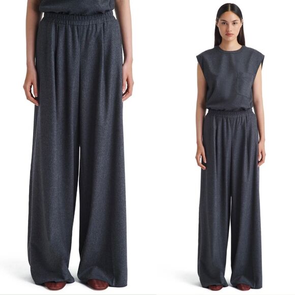 TWP Eva Wool Cashmere Wide Leg Pants Elastic Waist Pull-On - Picture 1 of 14